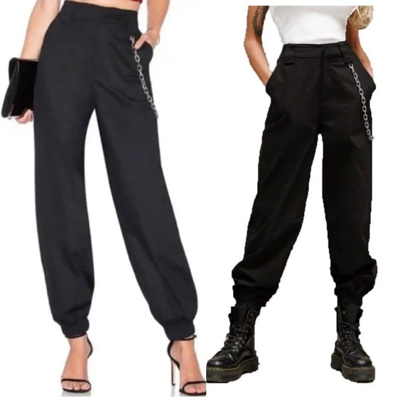 I.AM.GIA Black Cobain Joggers Pants Ultra High Waist Size XS - Picture 1 of 6